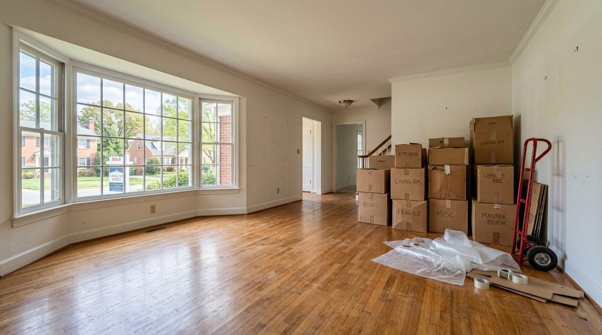 Empty house on moving day in Charlotte NC